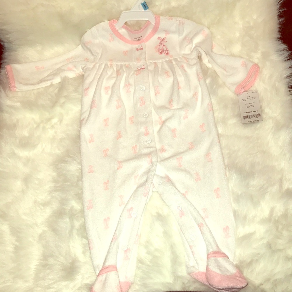 Carter’s Ballerina Slippers Pajamas Footed Terry